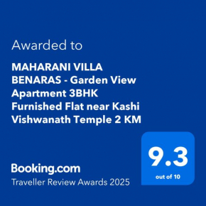 MAHARANI VILLA BENARAS - Garden View Apartment 2BHK Furnished Flat near Kashi Vishwanath Temple 2 KM